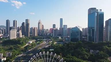 4K航拍重庆游乐园城市合集视频的预览图